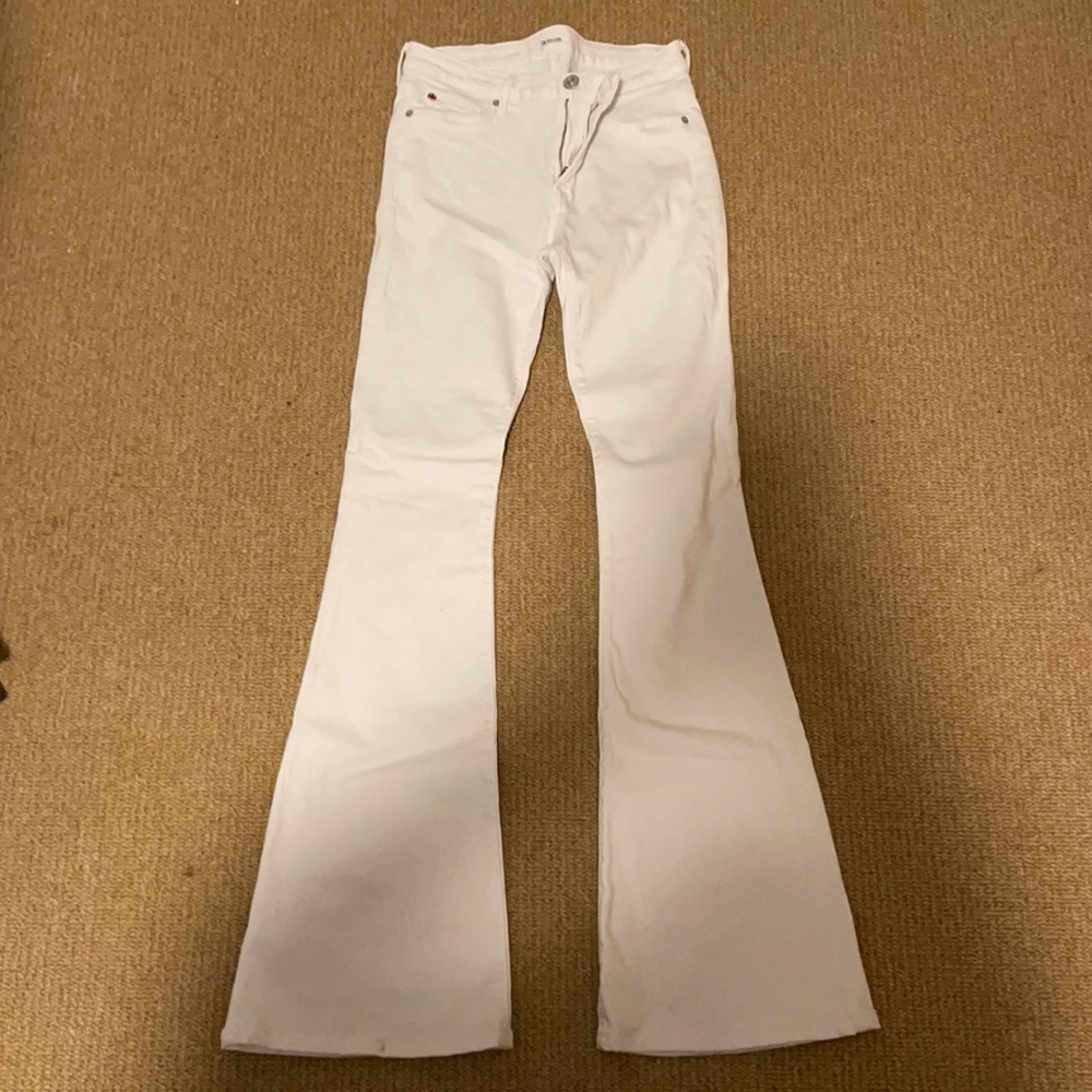 White flare Hudson jeans